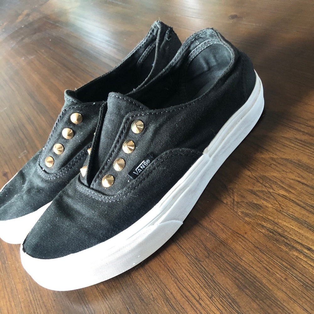 Gold studded vans